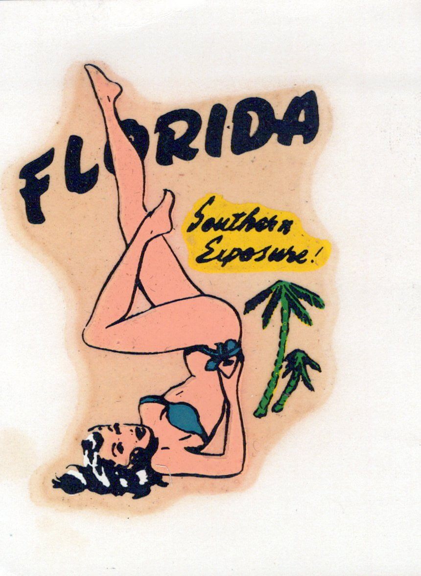 (image for) Florida Bikini Vintage Vacation Stickers